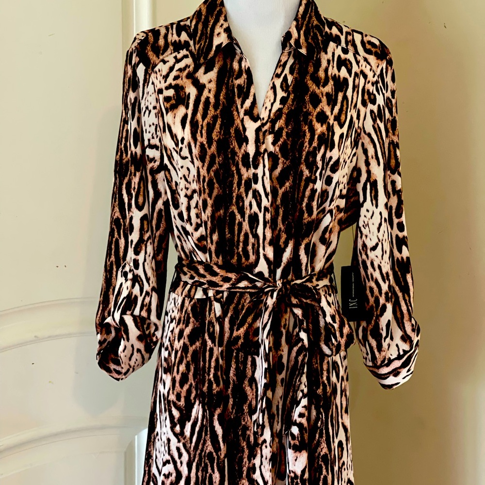 International Concepts Maxi Shirt Dress  12 NWT
